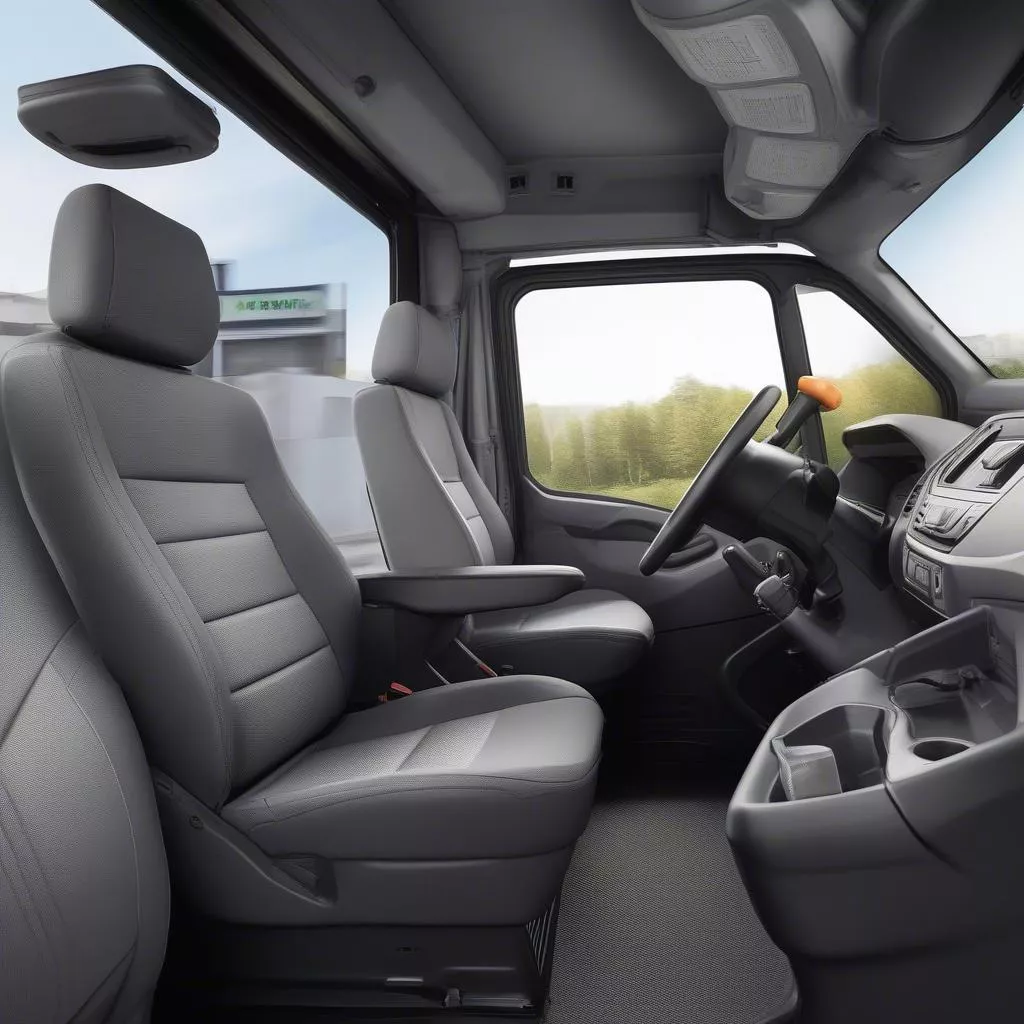 Xe ben Hyundai New Mighty 110SP 6T2 - Nội thất