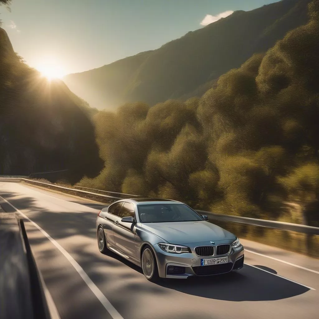 Lucky BMW car with five-lucky-number plate