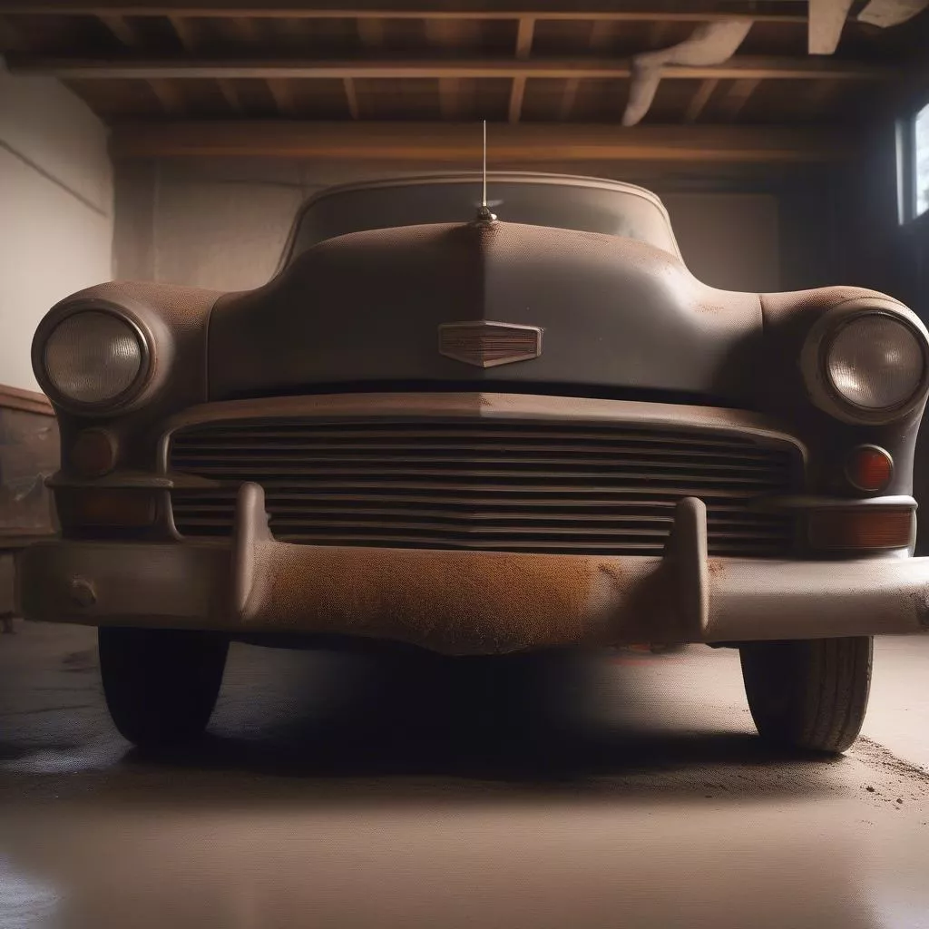 Xe cổ với biển số Mỹ vintage