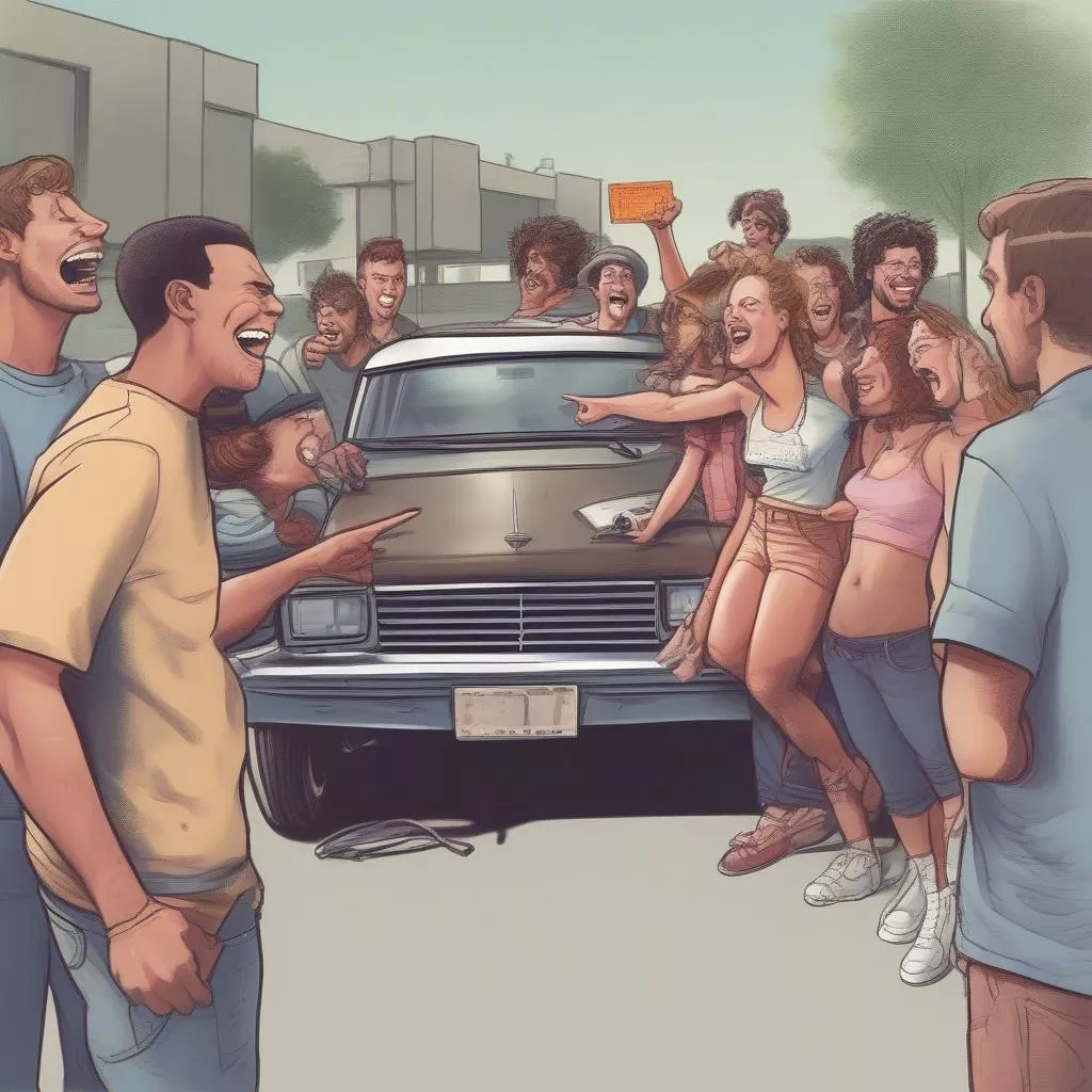 Flipped license plate as a prank