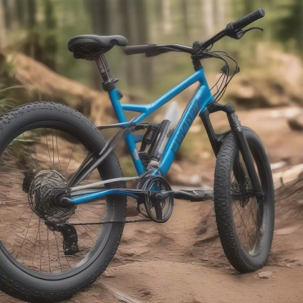 Xe đạp học sinh cấp 2 leo núi