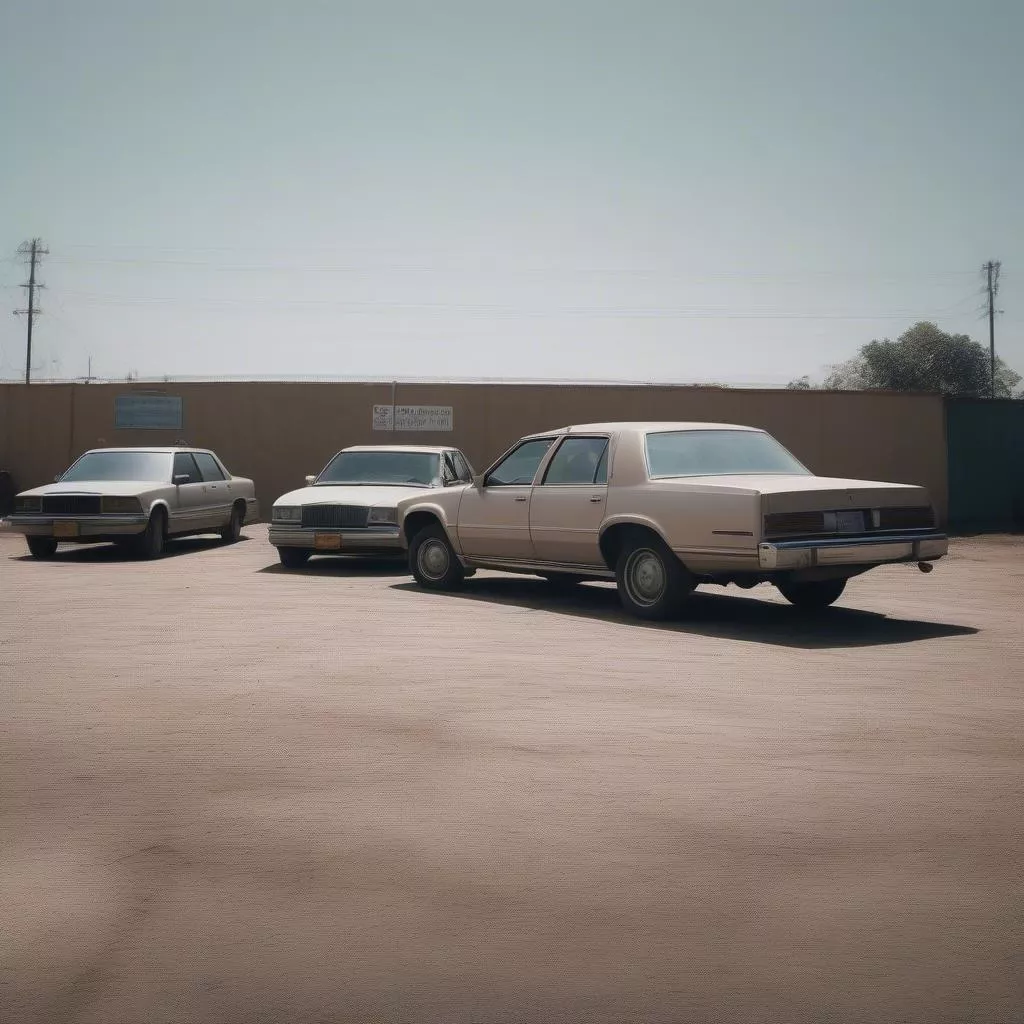 Xe hơi ở bãi xe tự phát