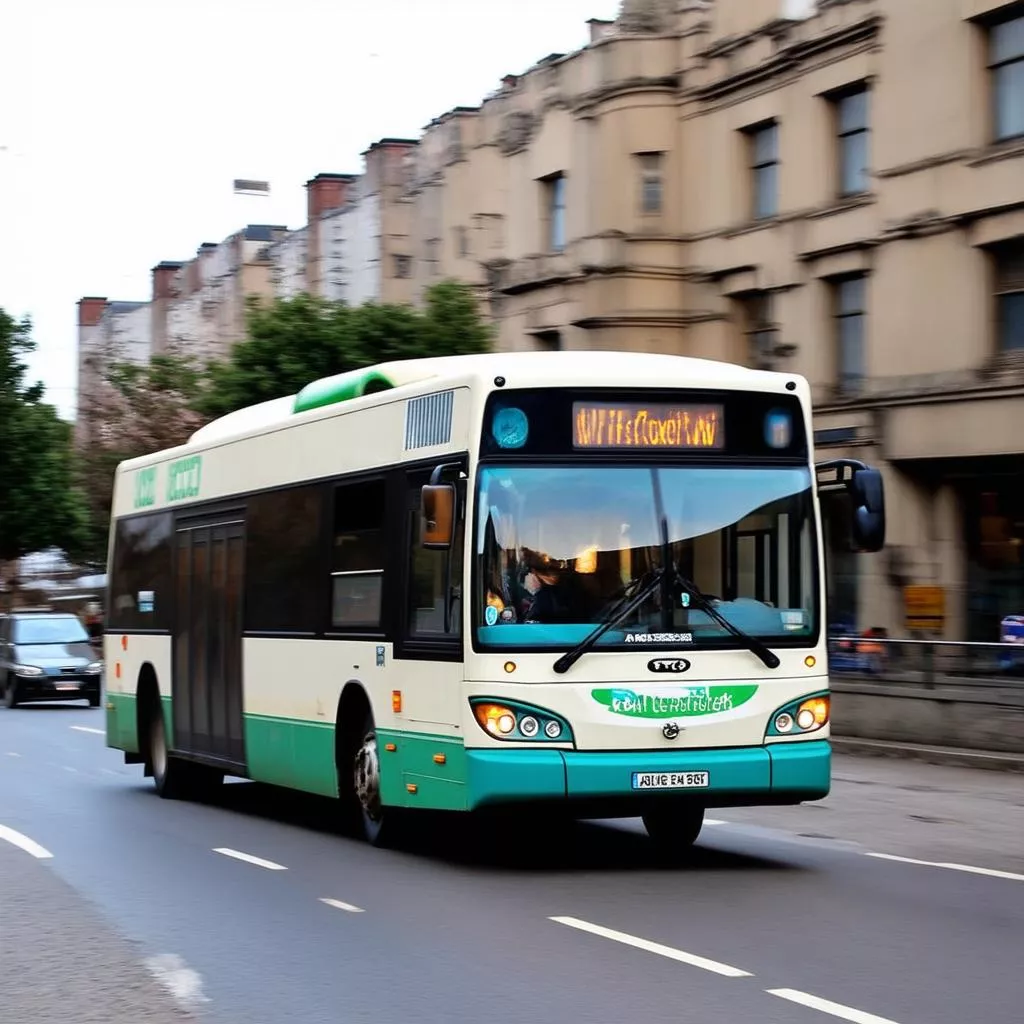Passenger bus on the road