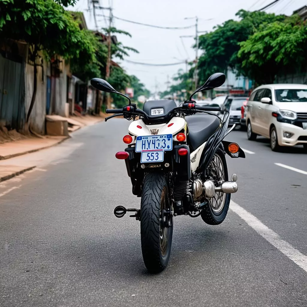 Motocicleta com matrícula 63