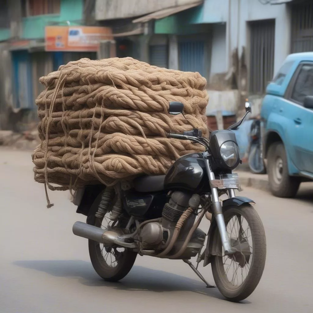 화물 고정 끈을 사용한 안전한 오토바이 운행