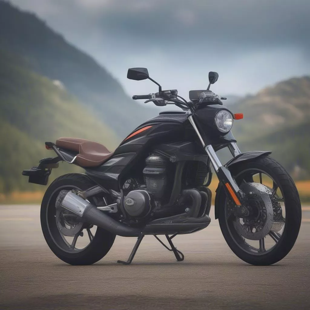 美しいナンバープレートの新しいバイク