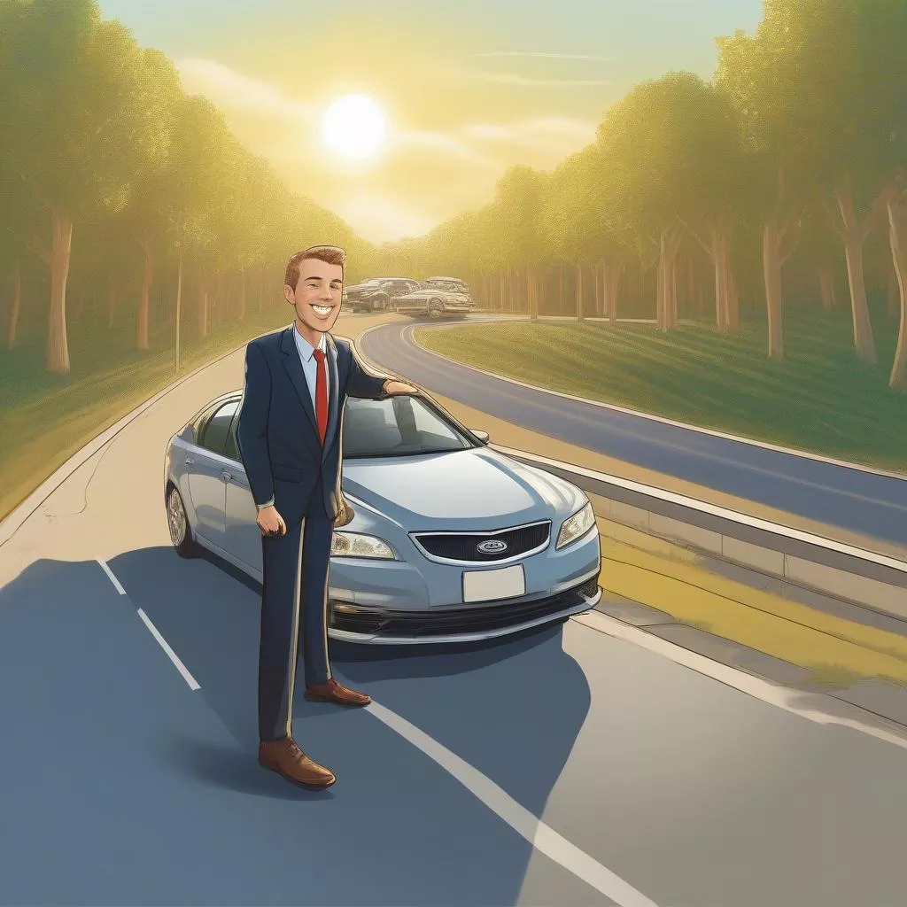 New car with a desirable license plate