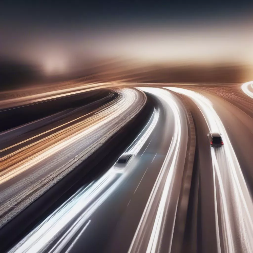 Cars driving on the highway