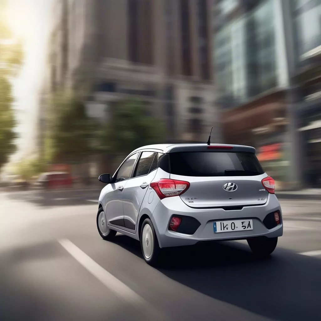 Xe ô tô cũ i10 nhỏ gọn, linh hoạt di chuyển trong thành phố