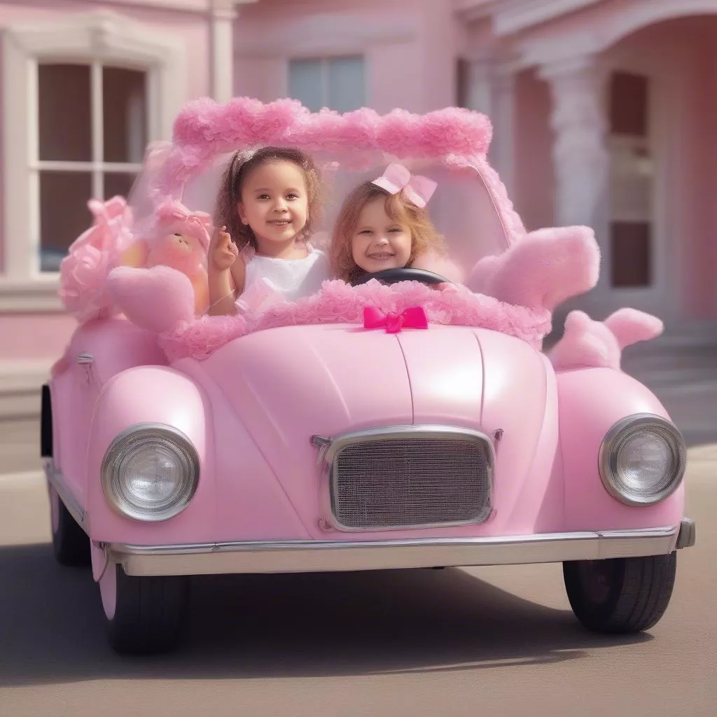 Xe Ô Tô Điện Trẻ Em Cho Bé Gái