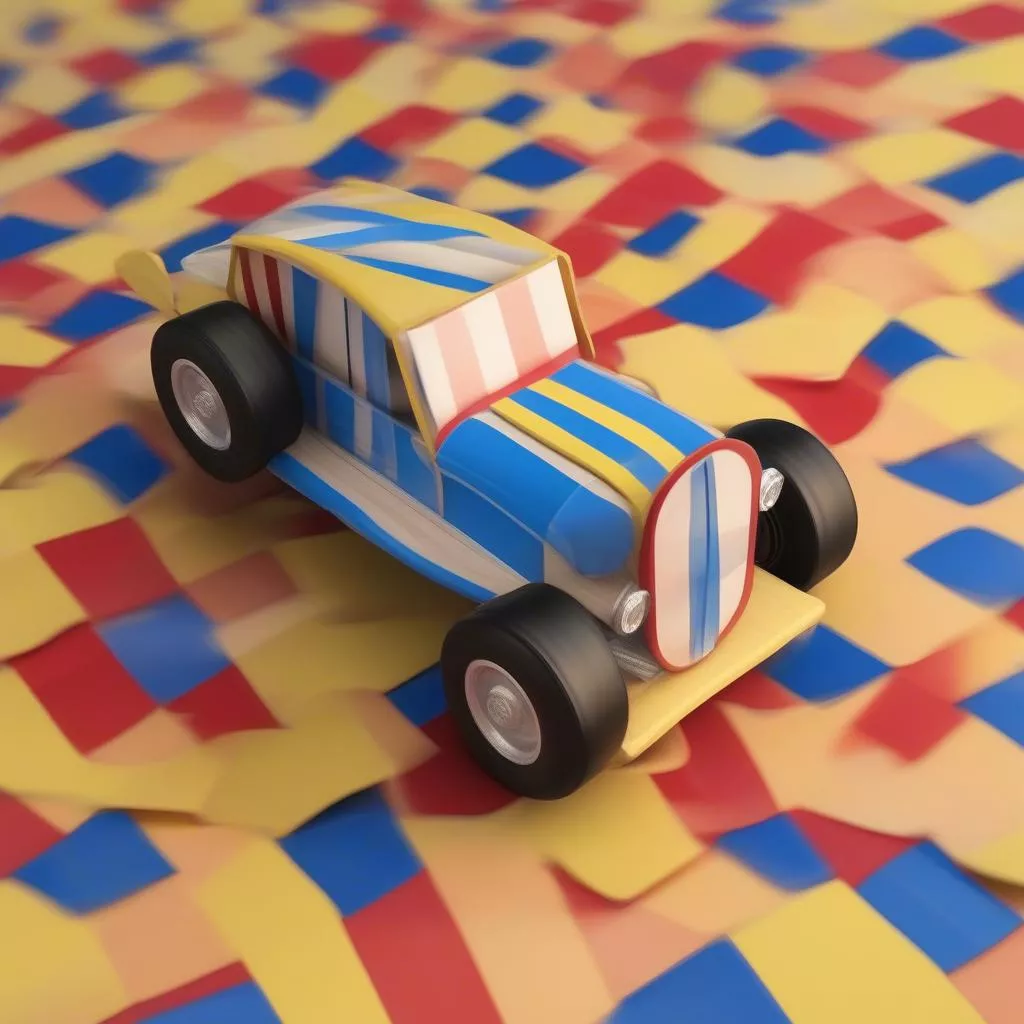 xe oto que de luoi trang tri