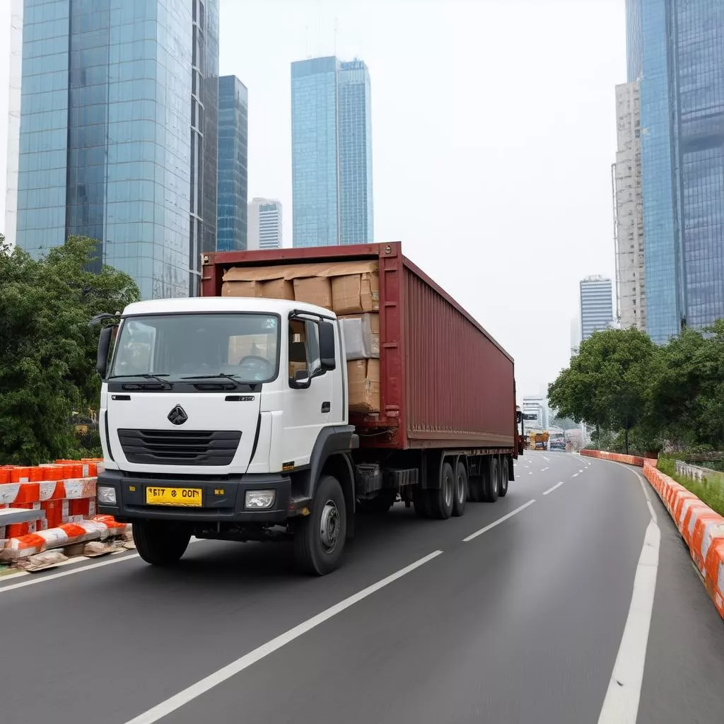 Xe tải 1.5 tấn vận chuyển hàng hóa