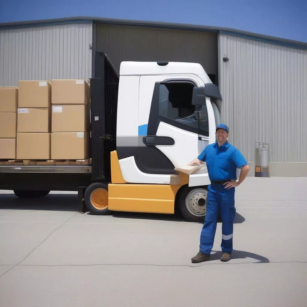 Xe tải 2 tấn rưỡi vận chuyển hàng hóa