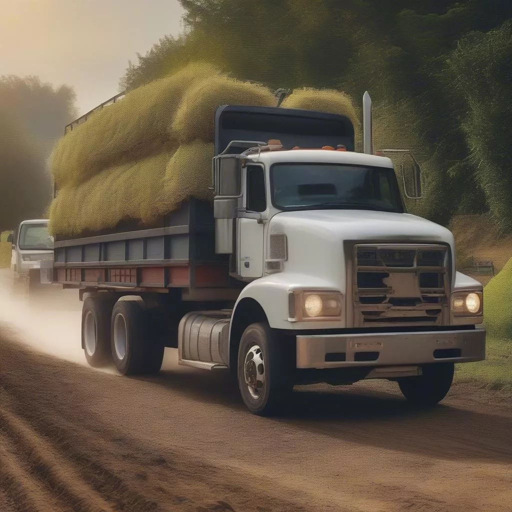3-ton truck transporting agricultural produce