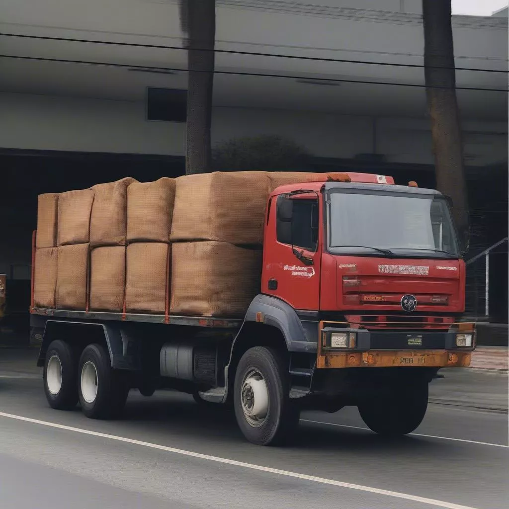 Xe tải 8 tấn vận chuyển hàng hóa