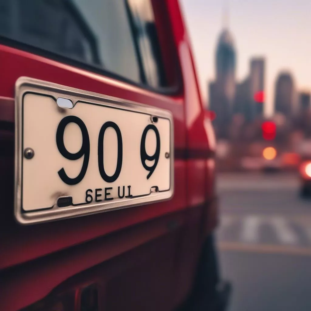 90번 차량 번호판을 단 트럭