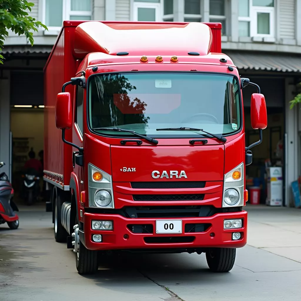 LKW mit schönem Kennzeichen und der Doppel-Null 00