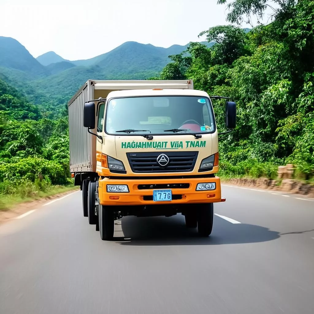 Truck with Quang Binh License Plate