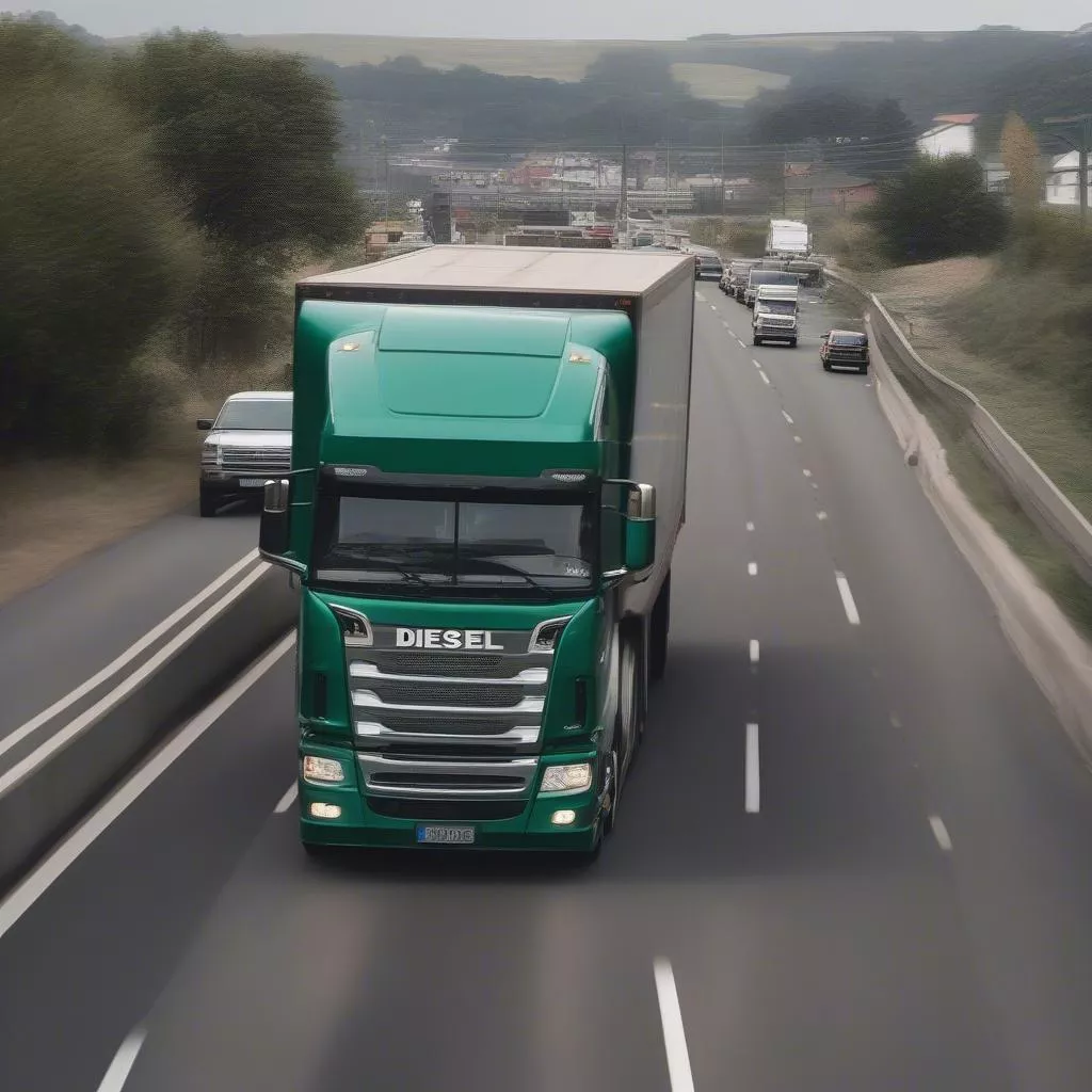 Xe tải chạy dầu phát ra tiếng ồn lớn