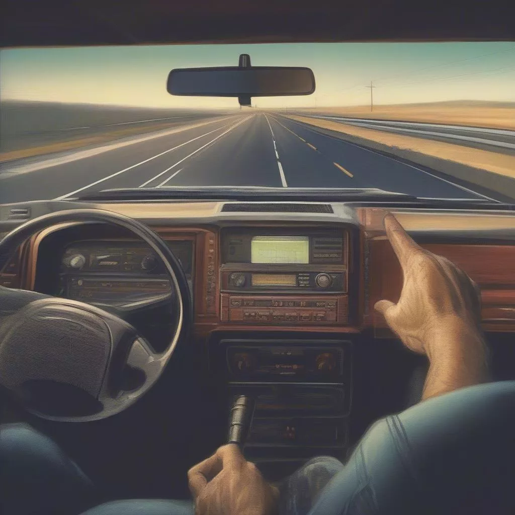 tai-xe-nghe-radio-tren-xe-tai