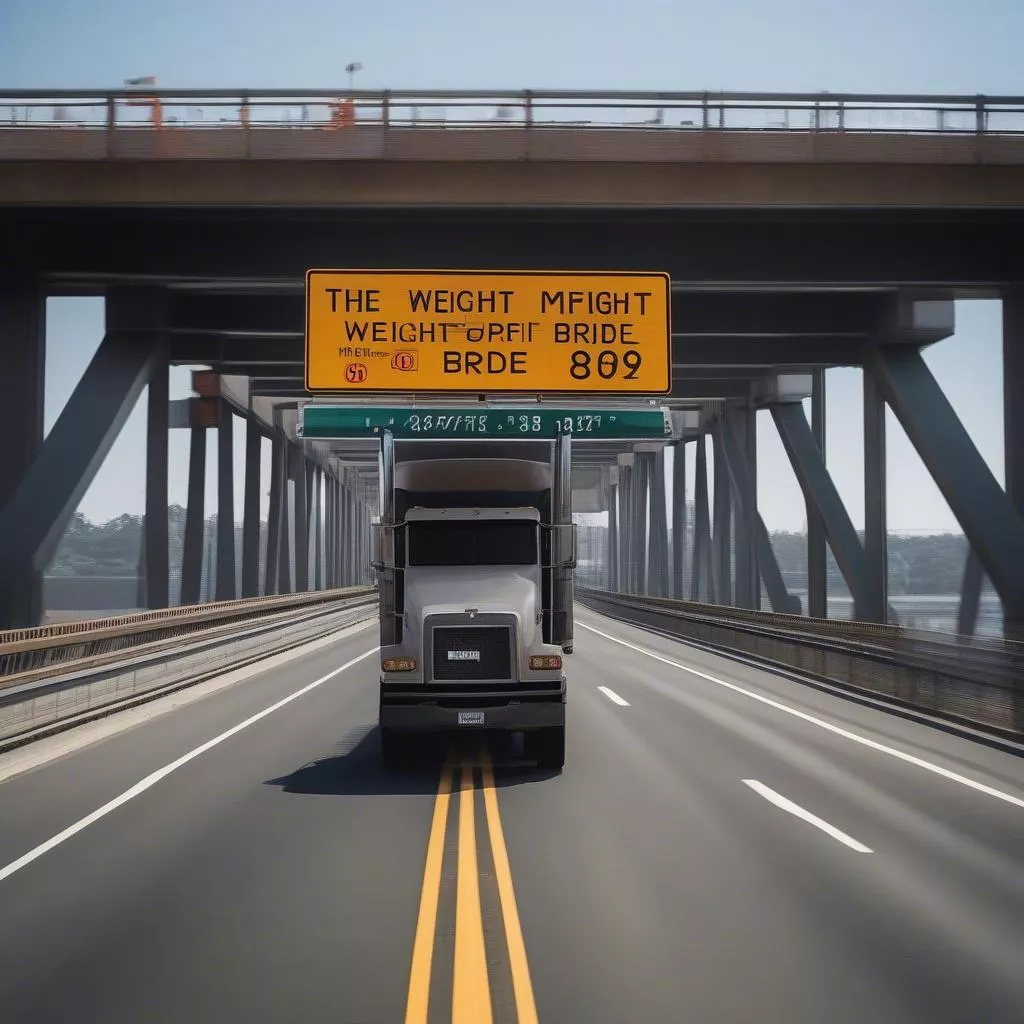 Truck Crossing a Bridge