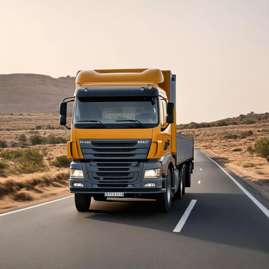 卡车在路上行驶