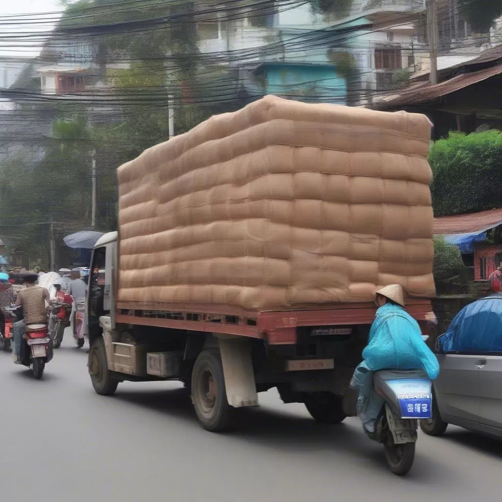 Xe tải chở hàng Hà Nội