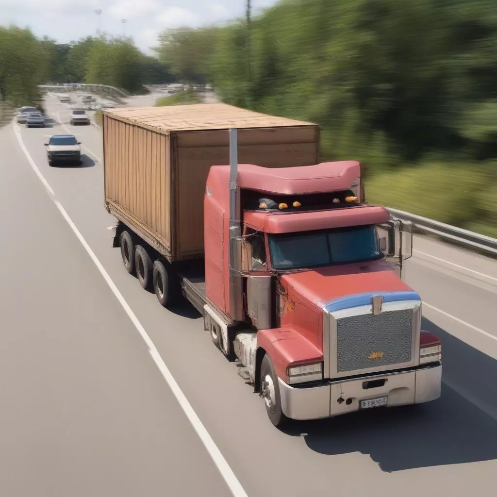 Xe tải chở hàng hóa