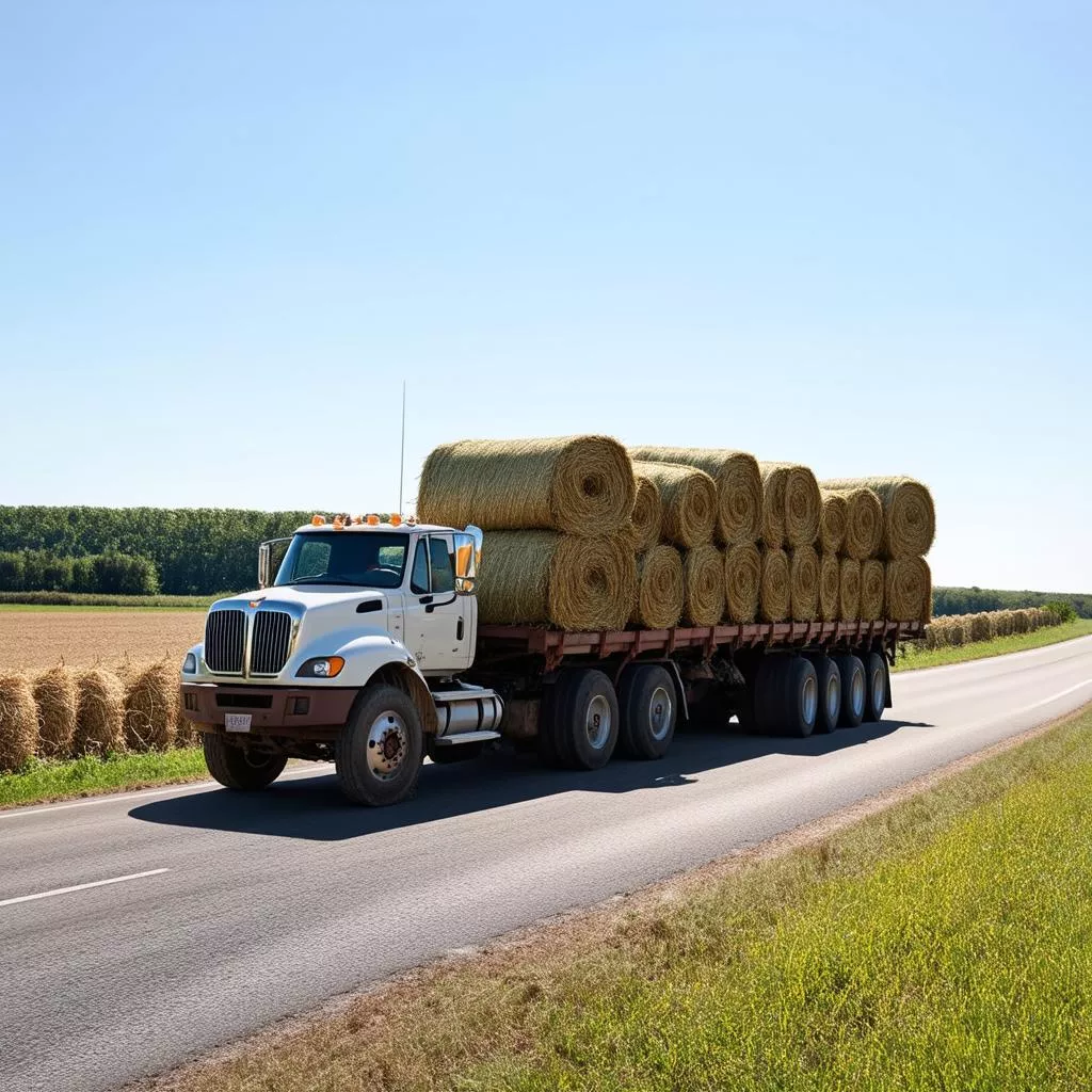 Xe 5 Tấn Chở Được Bao Nhiêu Cuộn Rơm? Bật Mí Bí Mật Vận Chuyển "Vàng Rơm"