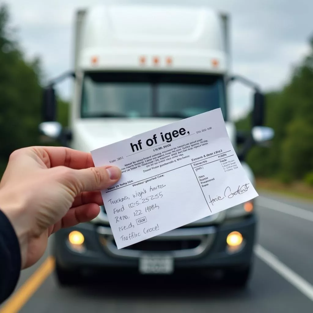 Un camion intestato a società riceve una multa per infrazione stradale.