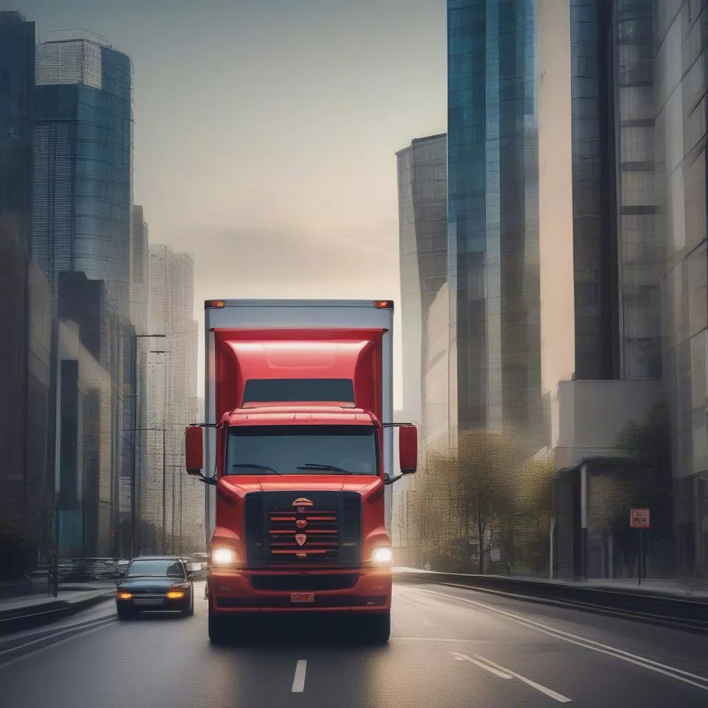 Xe tải dưới bảo hiểm