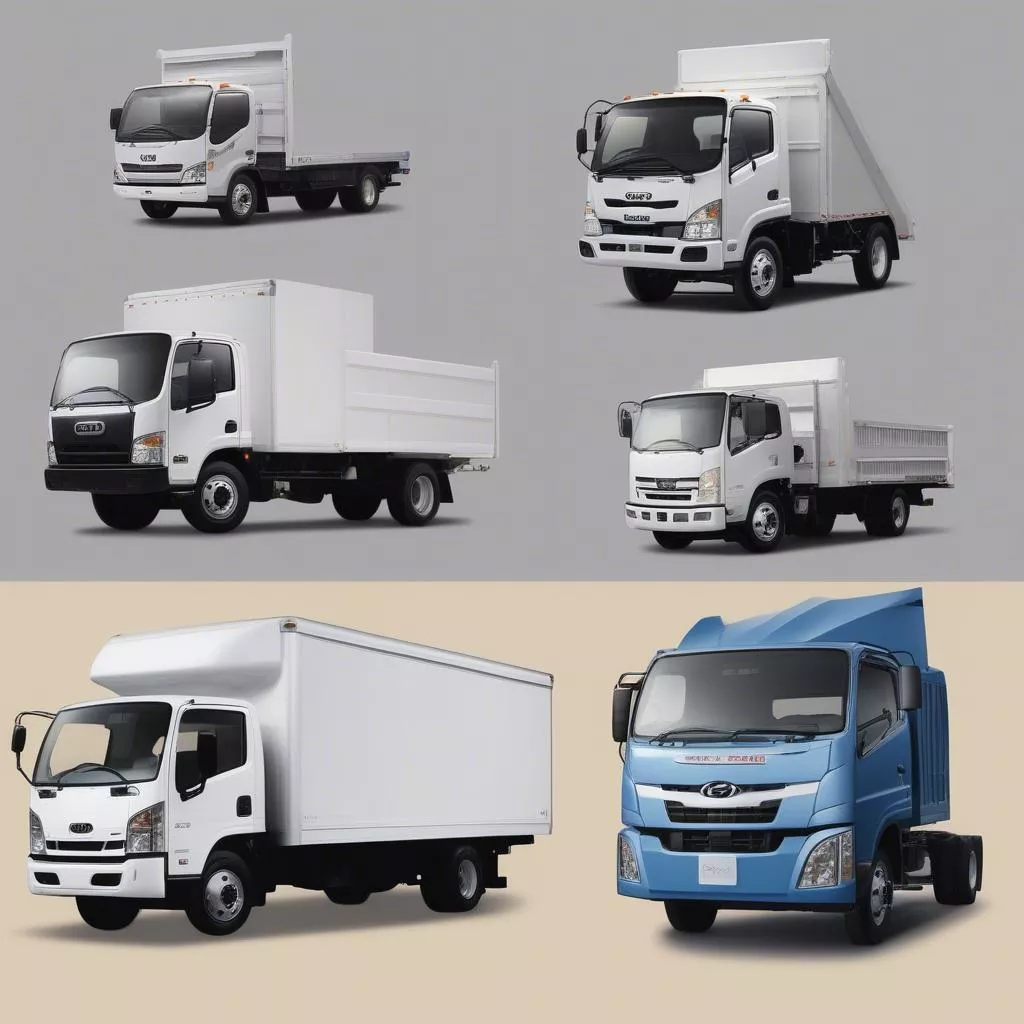 Xe tải Hino, Isuzu, Hyundai