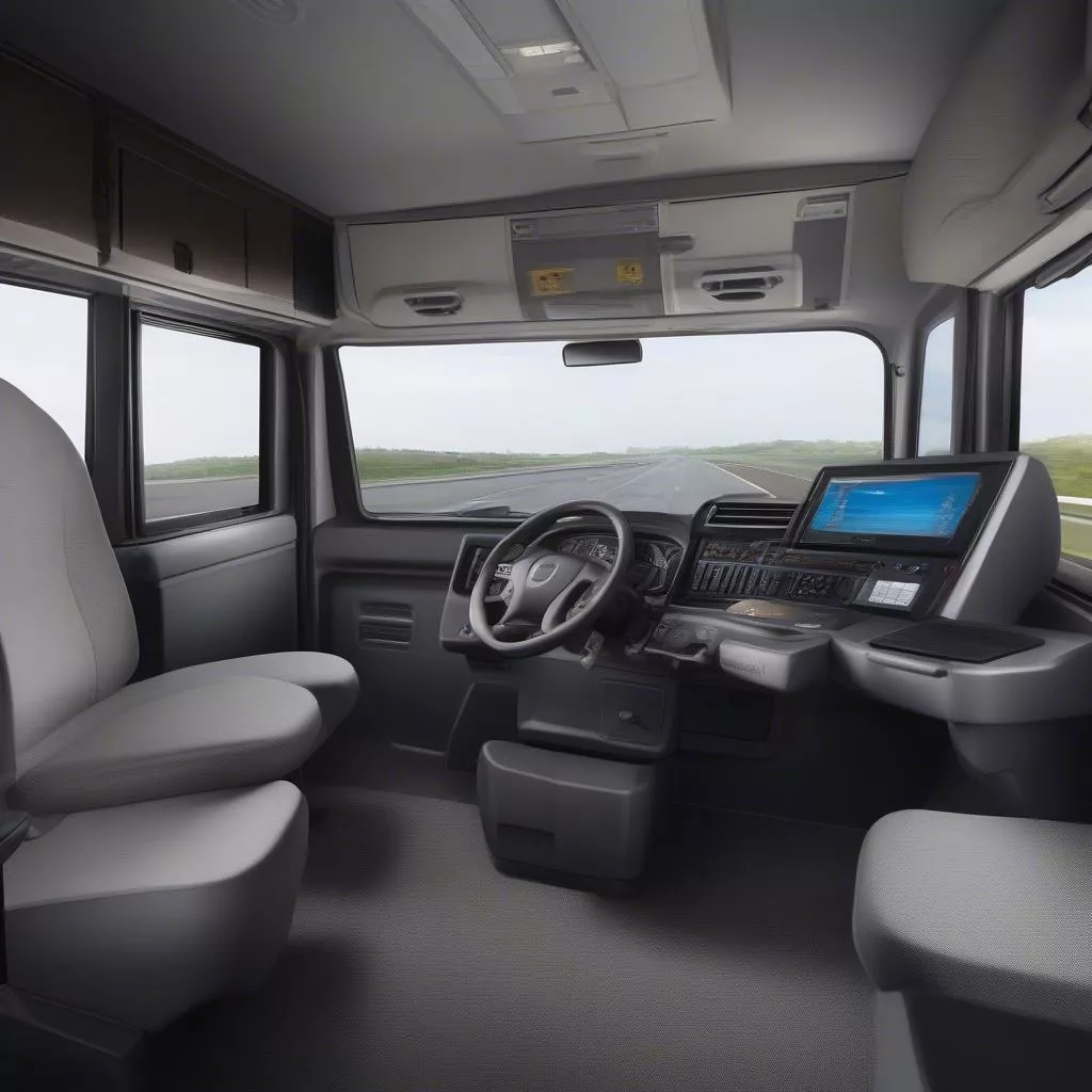 Nội thất tiện nghi, hiện đại của xe tải Hino