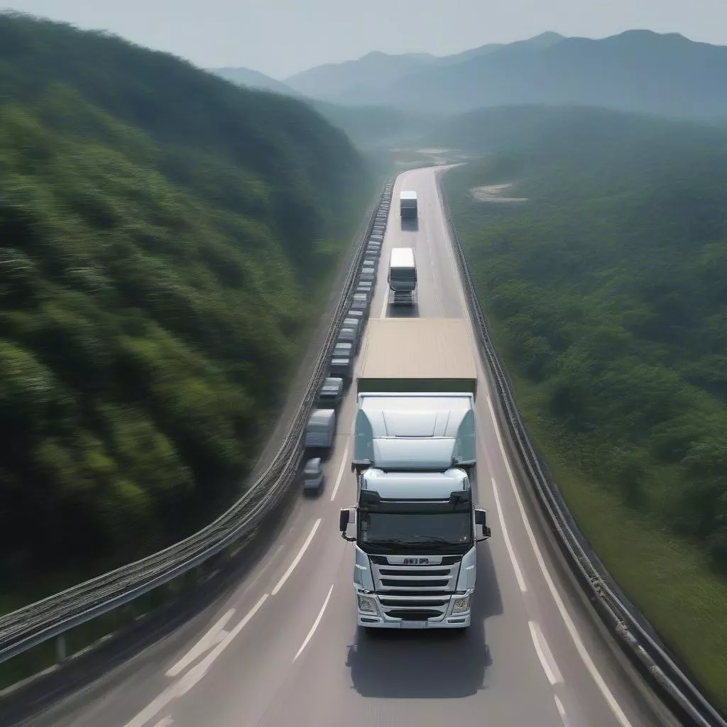 HJ125 truck driving on a highway