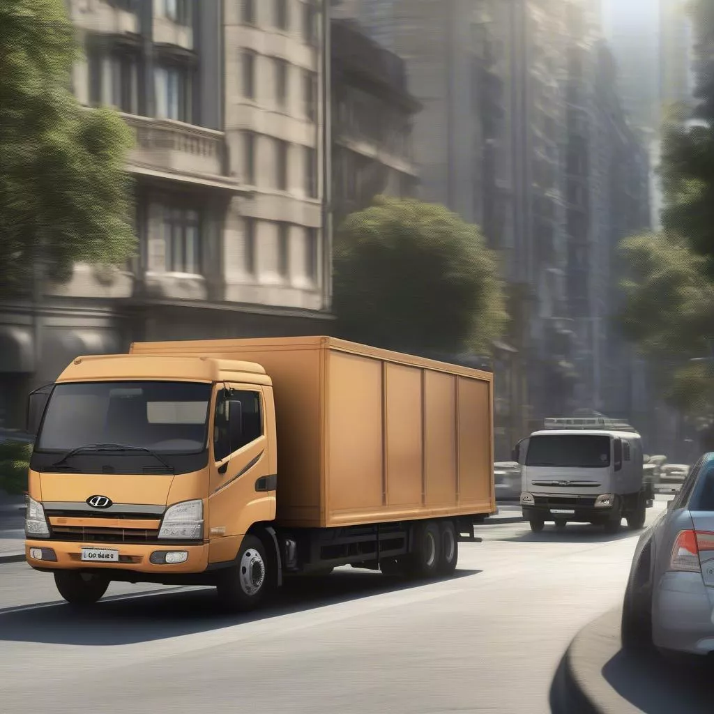 Xe tải Hyundai HD120 dán kính cách nhiệt