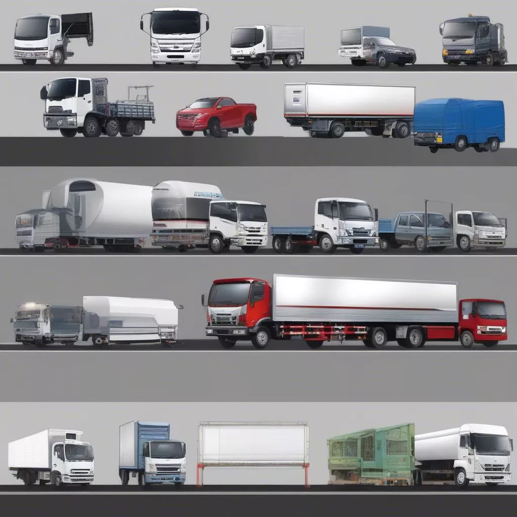 Xe tải Hyundai, Isuzu, Hino