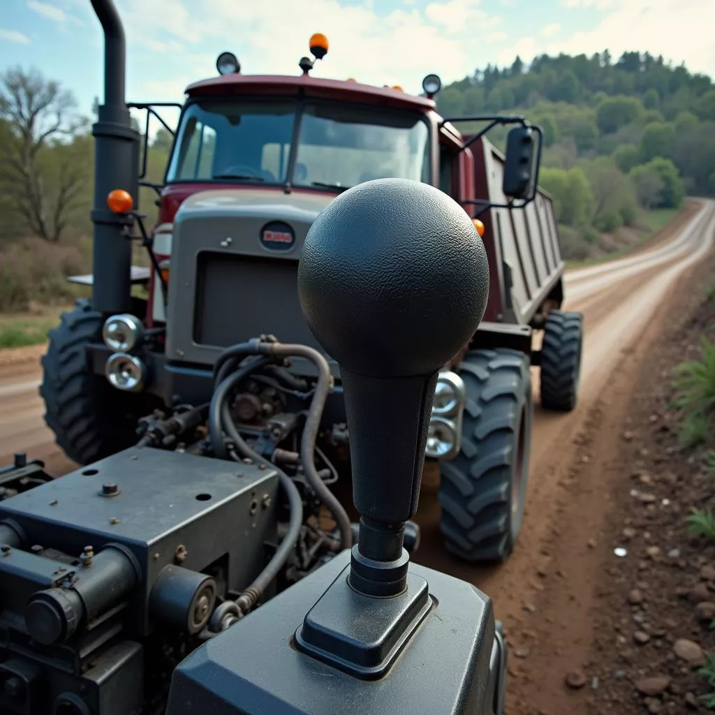 Camion che affronta una salita con il cambio a due gamme
