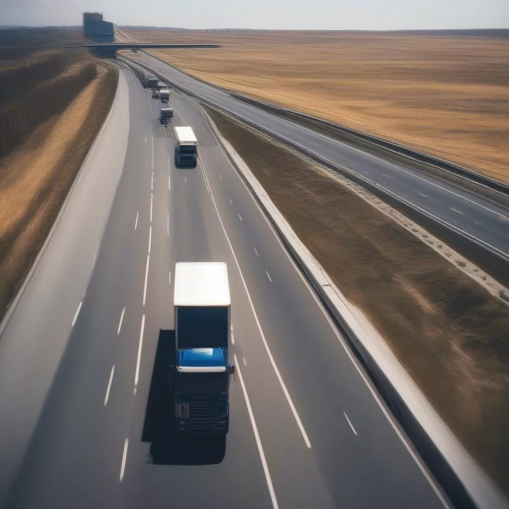 Xe tải lưu hành trên đường cao tốc