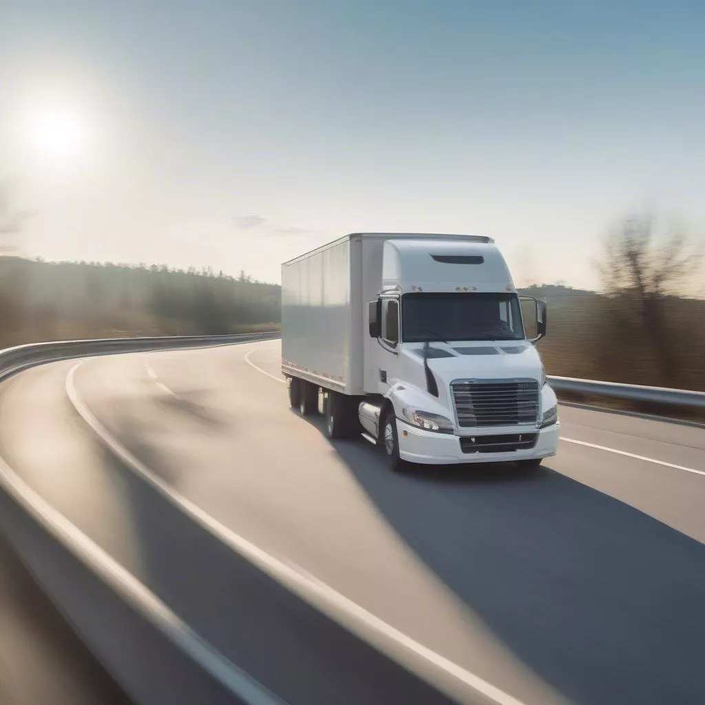 Xe tải màu trắng