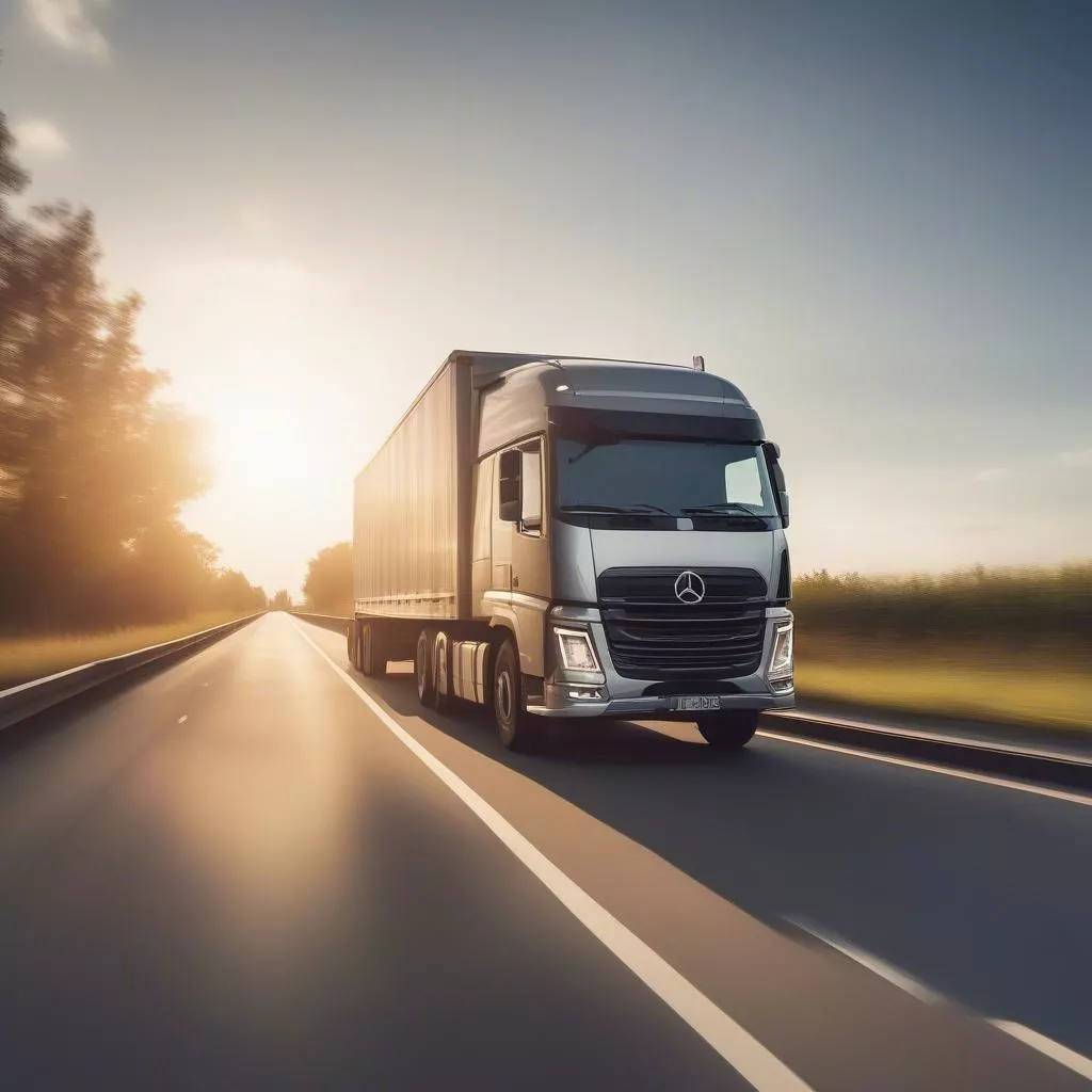 Xe tải mới chở hàng