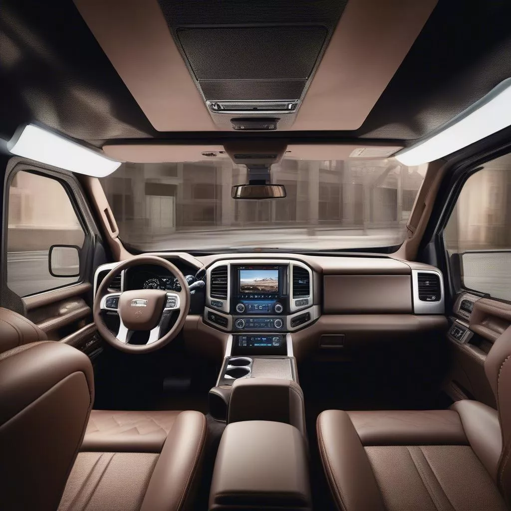 xe tải nâng cấp nội thất