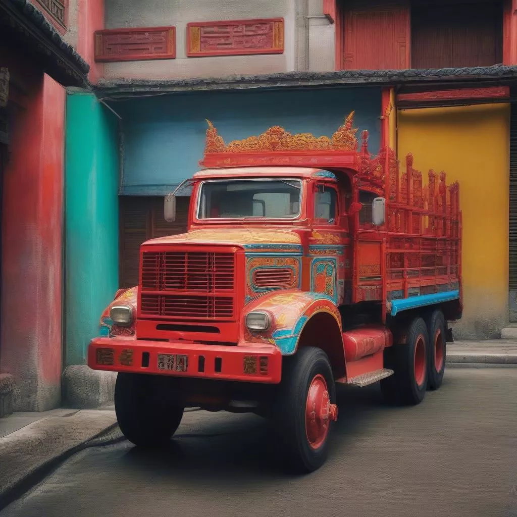 Phong thủy xe tải màu sắc