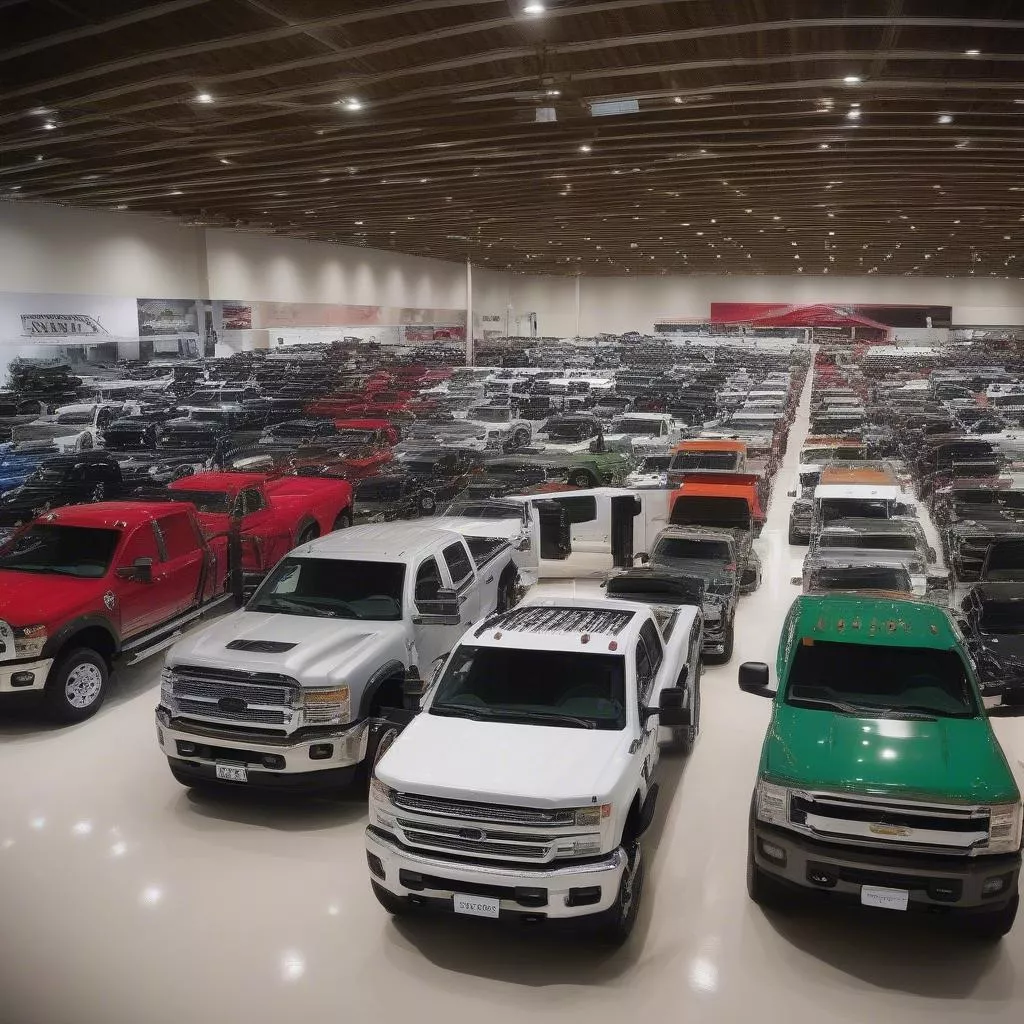 Truck showroom at Xe Tải Hà Nội