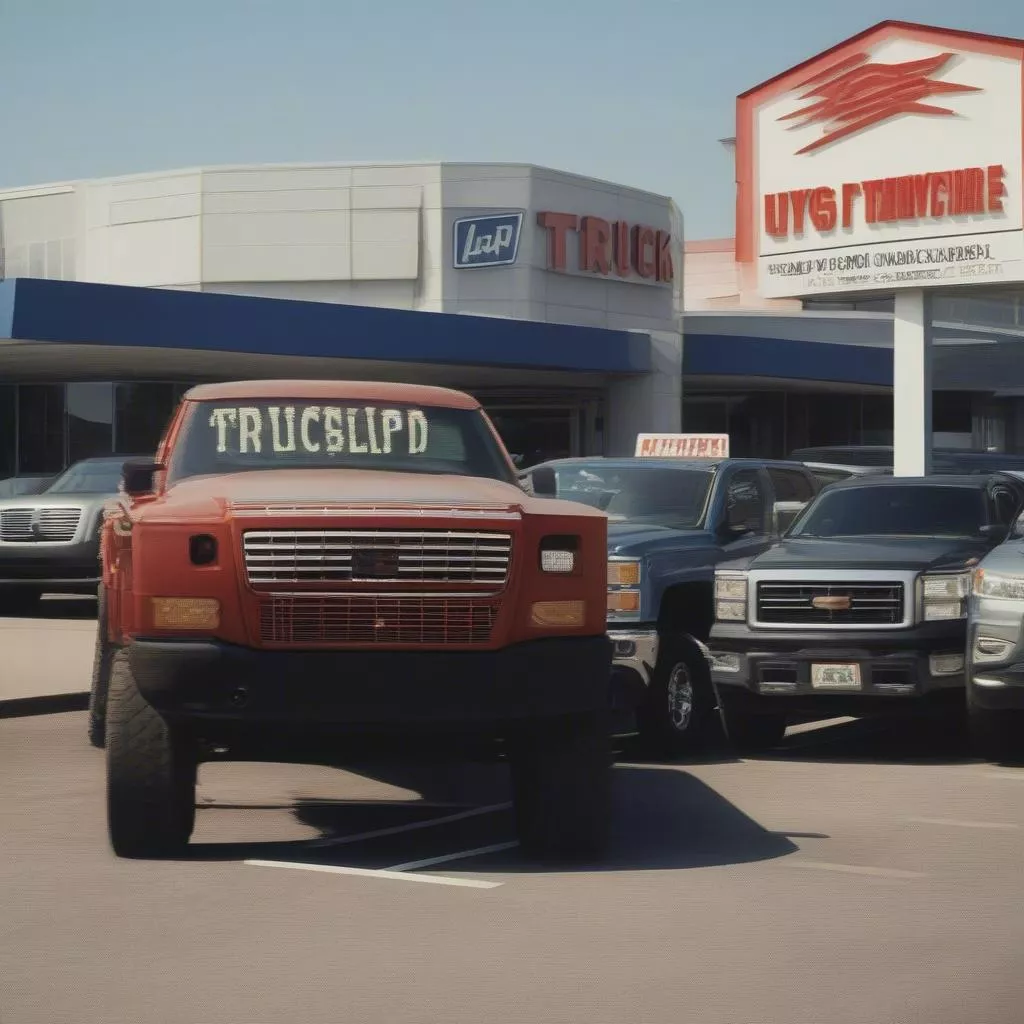 Xe tải tại đại lý