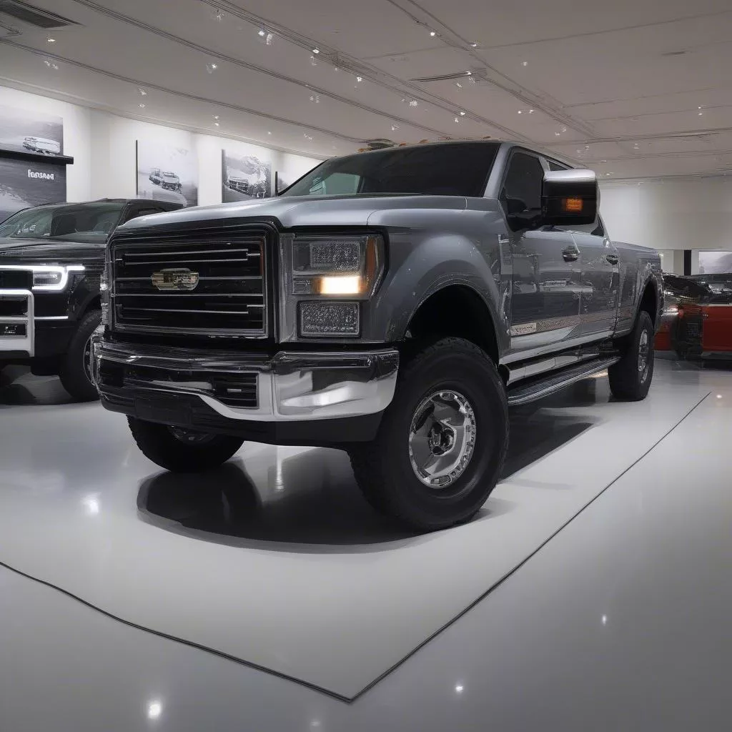 Xe tải trưng bày tại showroom