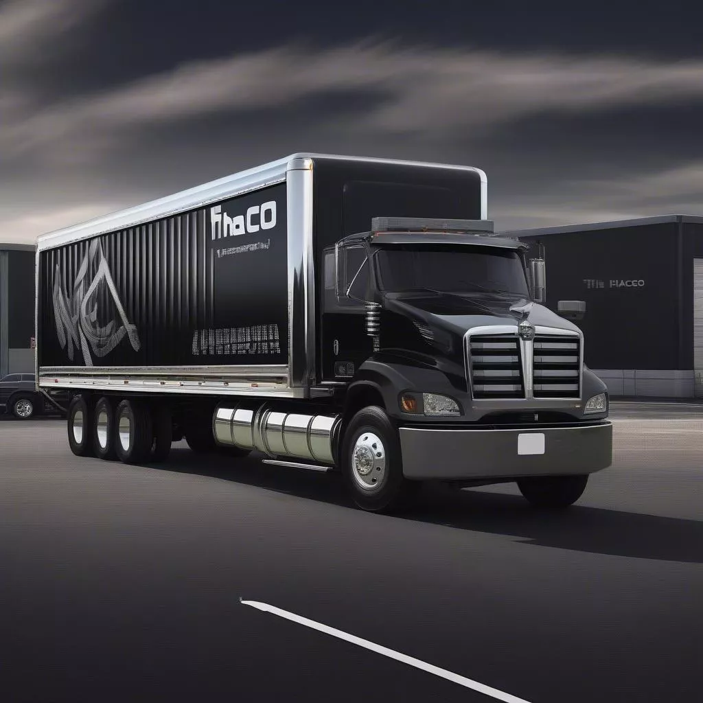 Xe tải Thaco màu đen bóng bẩy