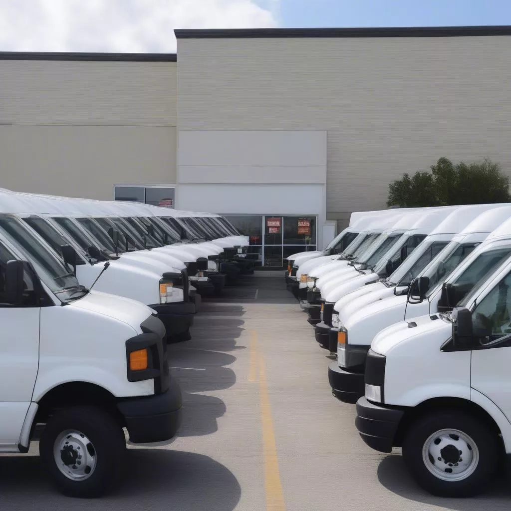 Xe tải thùng kín 3.5 tấn tại đại lý