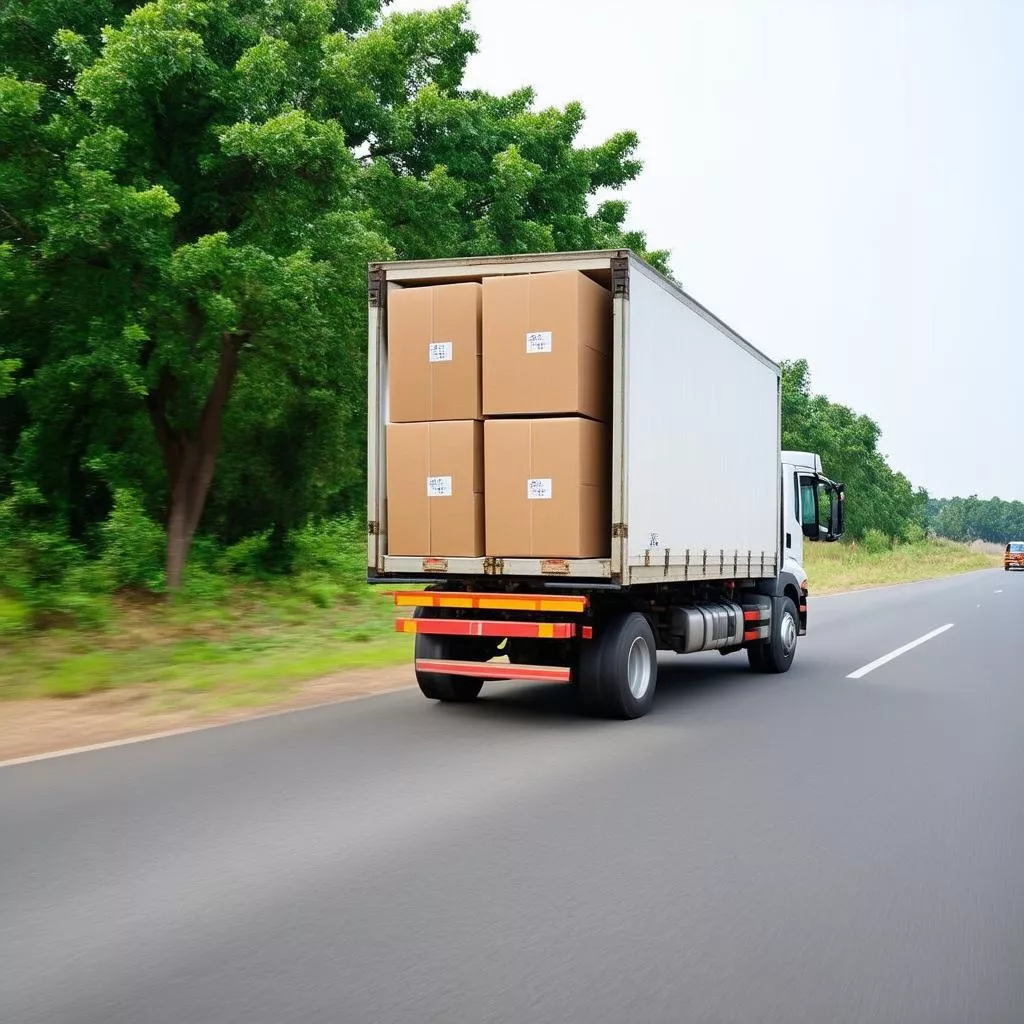 Xe tải Trường Hải 6 tấn vận chuyển hàng hóa