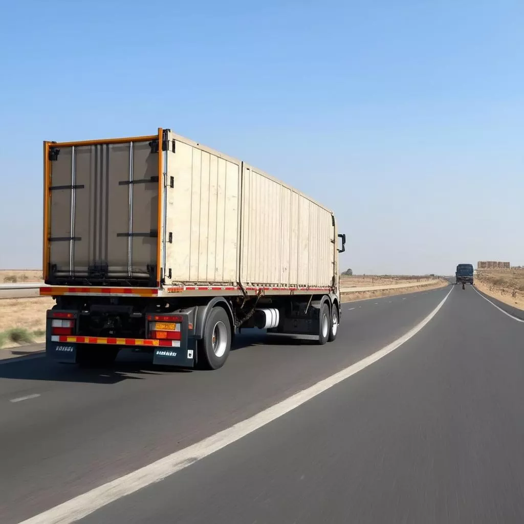 Xe tải vận chuyển hàng hóa