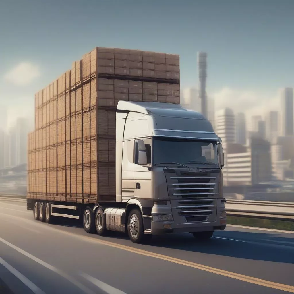 Xe tải vận chuyển hàng hóa